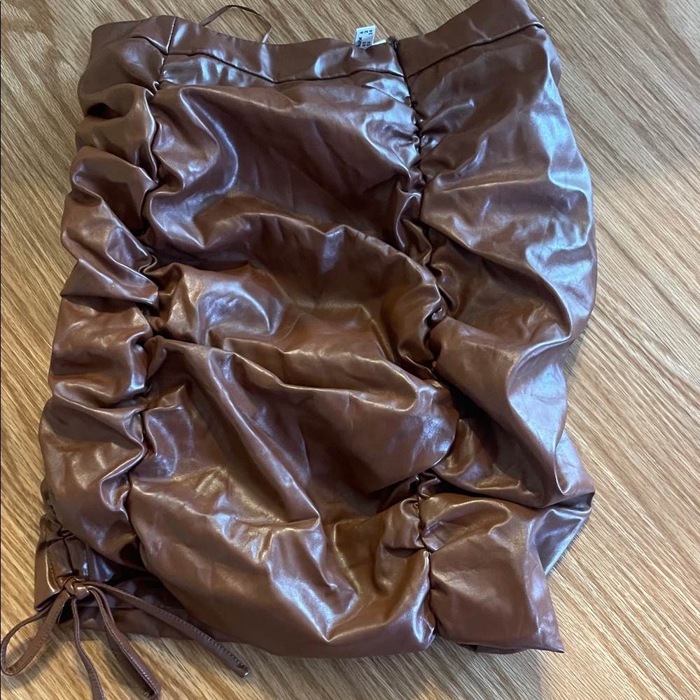 Princess Polly Shiny Brown Mini Skirt